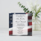 Uitnodigingen voor het trekken van Amerikaanse vla (Staand voorkant)