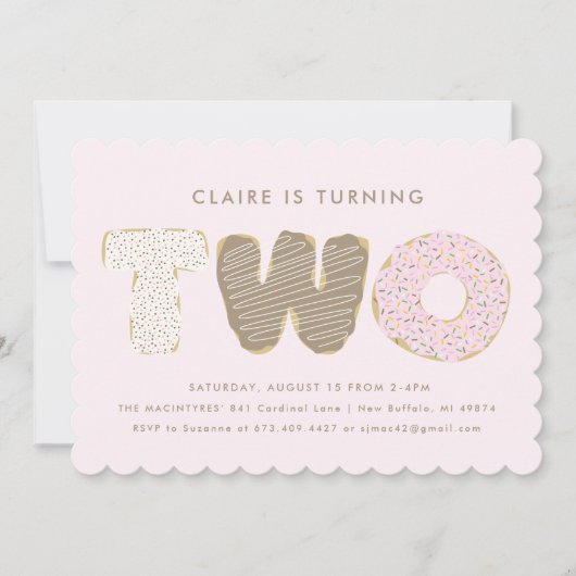 Uitnodigingen voor het tweede verjaardagsfeest Don (Voorkant)