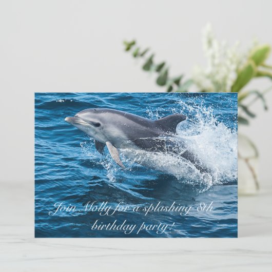 Uitnodigingen voor het uitzenden van dolfijnen op  (Staand voorkant)