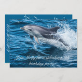 Uitnodigingen voor het uitzenden van dolfijnen op (Voorkant / Achterkant)