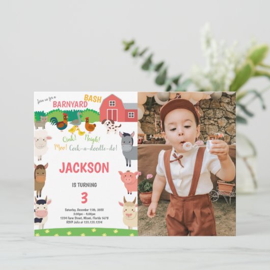 Uitnodigingen voor het verjaardagscentrum op Barny (Staand voorkant)