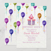 Uitnodigingen voor het verjaardagsfeest (Voorkant / Achterkant)