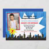 Uitnodigingen voor het verjaardagsfeestje van supe (Voorkant / Achterkant)