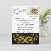 Uitnodigingen voor het verrassingsfeest ter ere va (Staand voorkant)