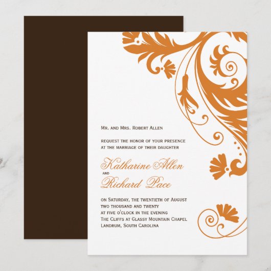 Uitnodigingen voor het vieren van de herfst (Voorkant / Achterkant)