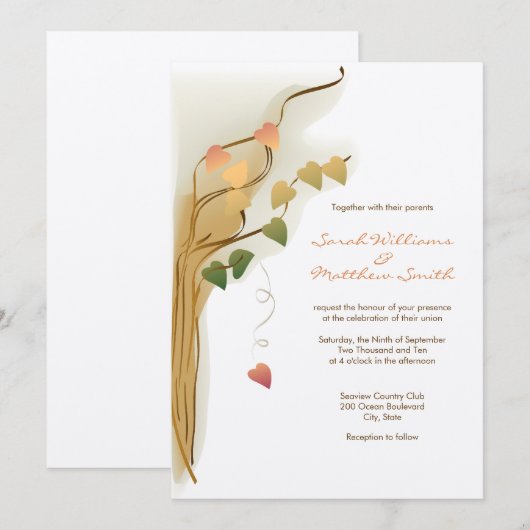 Uitnodigingen voor het vieren van de herfst (Voorkant / Achterkant)