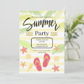 Uitnodigingen voor het zomerfeest (Staand voorkant)