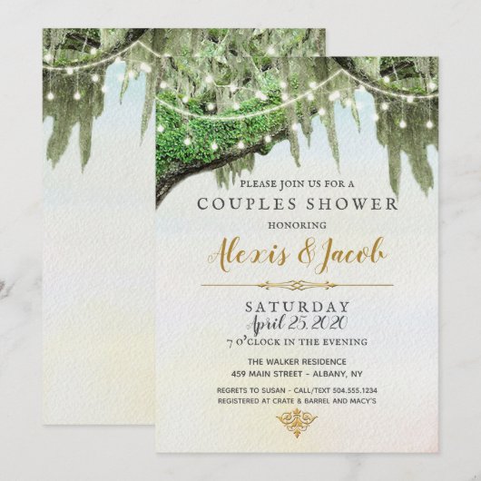 Uitnodigingen voor het zuidelijk huwelijk, uitvind (Voorkant / Achterkant)