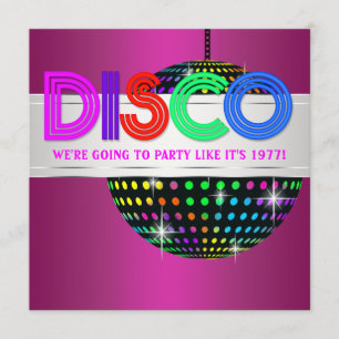 Uitnodigingen voor hete roze discothequefeest