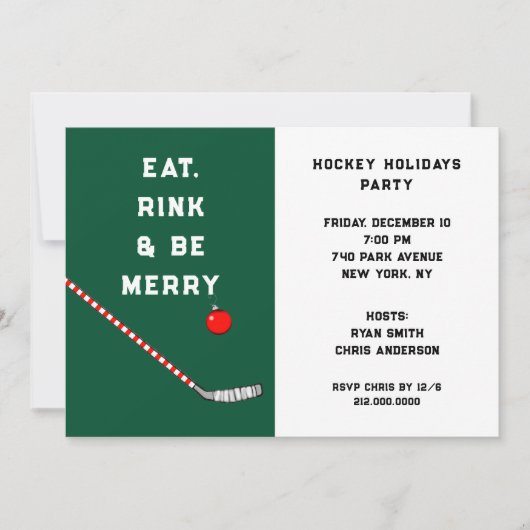 Uitnodigingen voor hockeyfeesten (Voorkant)
