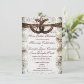 Uitnodigingen voor Hoefijzer van Rustic Country We (Staand voorkant)