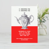 Uitnodigingen voor Holiday Tea (Staand voorkant)