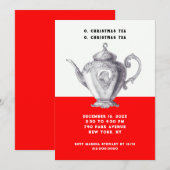 Uitnodigingen voor Holiday Tea (Voorkant / Achterkant)