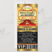 Uitnodigingen voor Hollywood-verjaardagsfeestje (Voorkant)