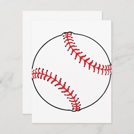 Uitnodigingen voor honkbal (Voorkant / Achterkant)