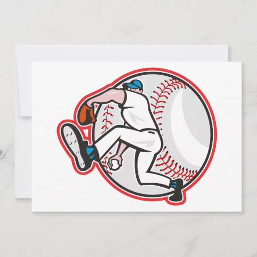 Uitnodigingen voor honkbalwerpers (Voorkant)