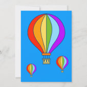 Uitnodigingen voor hotair ballon Birthday (Achterkant)