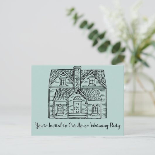 Uitnodigingen voor house warming (Staand voorkant)