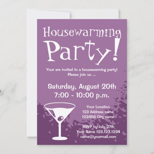 Uitnodigingen voor housewarmingparty | op maat gem (Voorkant)