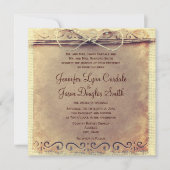 Uitnodigingen voor huwelijk in Rustisch land (Voorkant)