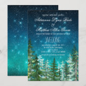 Uitnodigingen voor huwelijken in het bos onder de  (Voorkant / Achterkant)