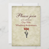 Uitnodigingen voor huwelijksjubileum BBQ-feest (Achterkant)