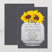 Uitnodigingen voor huwelijksreis van Mason jar sun (Voorkant / Achterkant)