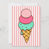 Uitnodigingen voor Ice Cream Cone Party (Voorkant)