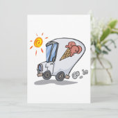 Uitnodigingen voor Ice Cream Truck (Staand voorkant)