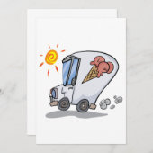 Uitnodigingen voor Ice Cream Truck (Voorkant / Achterkant)
