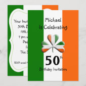 Uitnodigingen voor Ierse themafeesten (Voorkant / Achterkant)