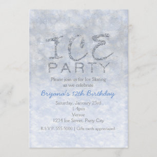 Uitnodigingen voor ijs- en sneeuw-winterverjaardag