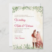 Uitnodigingen voor Indiase bruiloften & uitnodigin (Voorkant)