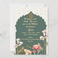Uitnodigingen voor Indiase Trouw Mehendi Ceremonie