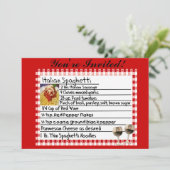 Uitnodigingen voor Italiaanse ontvangstkaart "Spag (Staand voorkant)