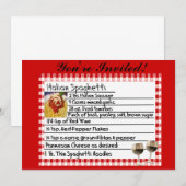 Uitnodigingen voor Italiaanse ontvangstkaart "Spag (Voorkant / Achterkant)