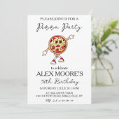 Uitnodigingen voor Italiaanse pizza's (Staand voorkant)