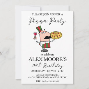 Uitnodigingen voor Italiaanse pizza's