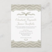 Uitnodigingen voor Ivory Zigzag Wedding (Voorkant)