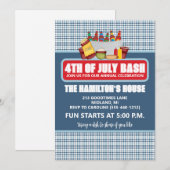 Uitnodigingen voor jaarlijks 4 juli-feest (Voorkant / Achterkant)