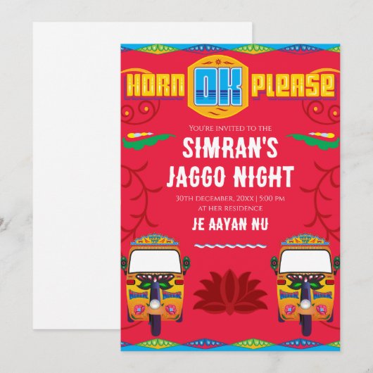 Uitnodigingen voor Jaggo & Digital Jago (Voorkant / Achterkant)