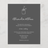 Uitnodigingen voor jar-bruiloft met begrotingspalk (Voorkant)