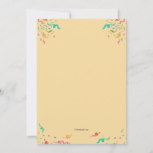 Uitnodigingen voor jeugdkostuums (Achterkant)