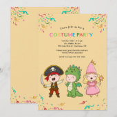 Uitnodigingen voor jeugdkostuums (Voorkant / Achterkant)