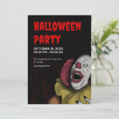 "Uitnodigingen voor Joker Halloween Feest" Kaart (Staand voorkant)