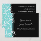 Uitnodigingen voor Jubileum van werknemers Blauwgr (Voorkant / Achterkant)