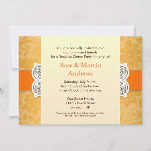 Uitnodigingen voor jubileummonogram (Achterkant)