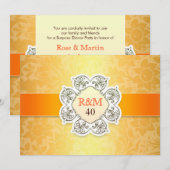 Uitnodigingen voor jubileummonogram (Voorkant / Achterkant)