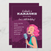 Uitnodigingen voor Karaoke Feestje (Voorkant / Achterkant)