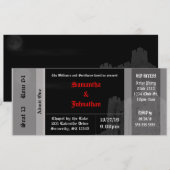 Uitnodigingen voor kasteel Goth-huwelijk van vampi (Voorkant / Achterkant)